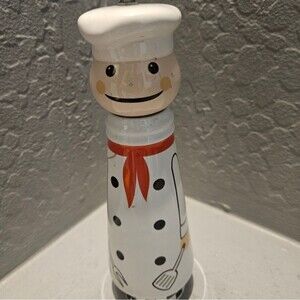 Kamenstein 8.5" Ceramic Happy Chef Cook Pepper Mill Pepper Grinder